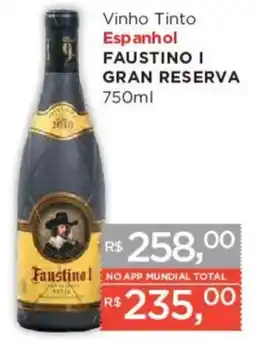 Supermercados Mundial Vinho tinto espanhol faustino i gran reserva oferta