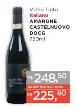 Supermercados Mundial Vinho Tinto Italiano Amarone Castelnuevo DOCG oferta