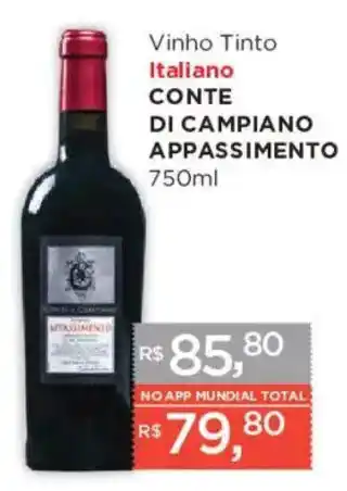 Supermercados Mundial Vinho Tinto Italiano Conte Di Campiano Appassimento oferta
