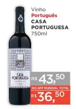 Supermercados Mundial Vinho Português Casa Portuguesa oferta