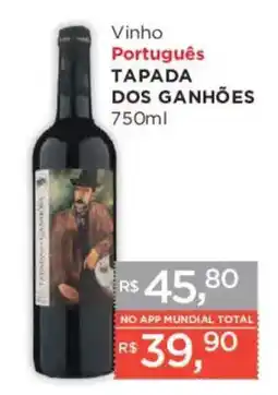 Supermercados Mundial Vinho Português Tapada dos Ganhões oferta