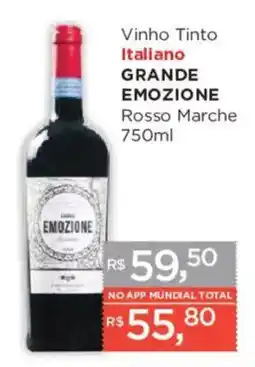 Supermercados Mundial Vinho Tinto Italiano Grande Emoção Rosso Marche oferta