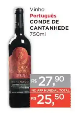 Supermercados Mundial Vinho Português Conde de Cantanhede oferta