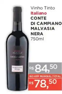 Supermercados Mundial Vinho Tinto Italiano Conte Di Campiano Malvasia Nera oferta