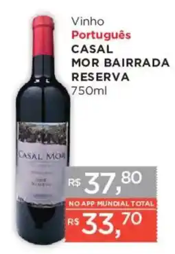 Supermercados Mundial Vinho Português Casal Mor Bairrada Reserva oferta
