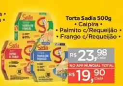 Supermercados Mundial Torta Sadia oferta