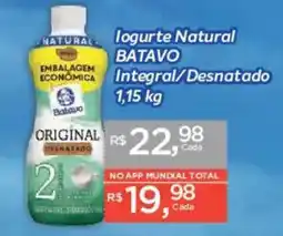 Supermercados Mundial Iogurte natural batavo integral/desnatado oferta