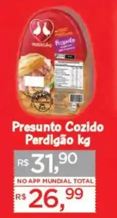 Supermercados Mundial Presunto Cozido Perdigão kg oferta