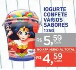 Supermercados Mundial Iogurte confete varios sabores oferta