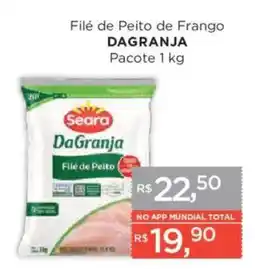 Supermercados Mundial Filé de Peito de Frango Dagranga oferta
