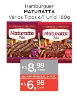 Supermercados Mundial Hambúrguer maturatta oferta