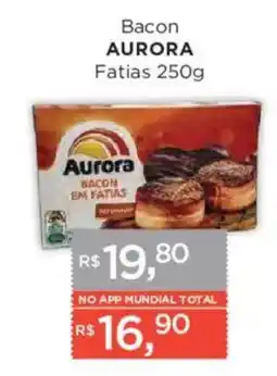 Supermercados Mundial Bacon aurora fatias oferta