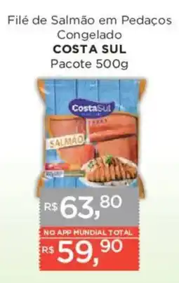Supermercados Mundial Filé de Salmão em Pedaços Congelado oferta