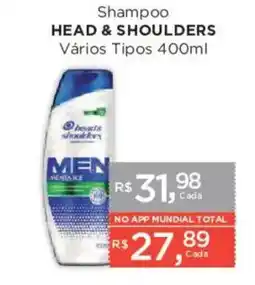 Supermercados Mundial Shampoo head & shoulders vários tipos oferta