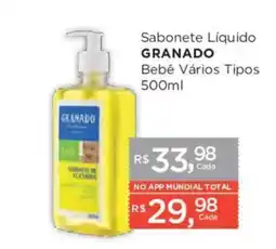 Supermercados Mundial Sabonete Líquido Granado Bebê Vários Tipos oferta