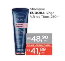 Supermercados Mundial Shampoo eudora siage vários tipos oferta