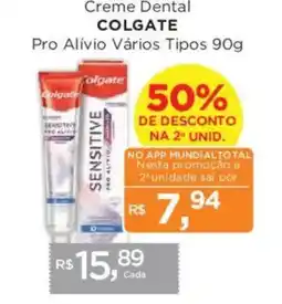 Supermercados Mundial Creme Dental Colgate Pro Alívio Vários Tipos oferta