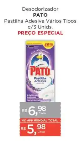 Supermercados Mundial Desodorizador pato pastilha adesiva vários tipos oferta