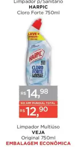Supermercados Mundial Limpador p/Sanitário Harpic oferta