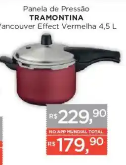 Supermercados Mundial Panela de Pressão Tramontina Vancouver Effect Vermelha oferta