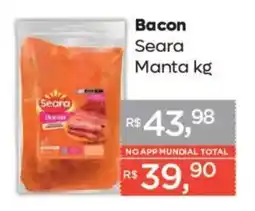 Supermercados Mundial Bacon seara manta kg oferta