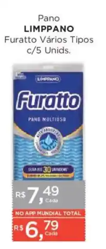Supermercados Mundial Pano limppano furatto vários tipos oferta