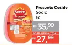 Supermercados Mundial Presunto cozido oferta