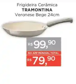 Supermercados Mundial Frigideira Cerâmica Tramontina Veronese Bege oferta