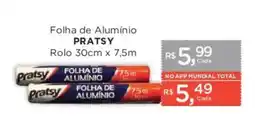 Supermercados Mundial Folha de alumínio pratsy oferta