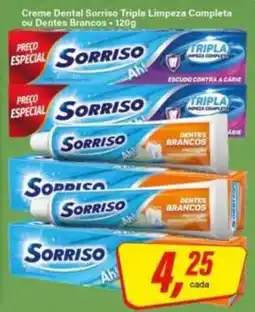 Rede Supermarket Creme Dental Sorriso Tripla Limpeza Completa ou Dentes Brancos oferta