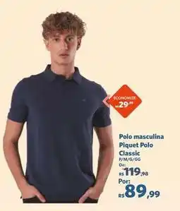 Sam's Club Polo - polo masculina piquet polo classic oferta