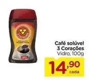 Carrefour 3 corações - café solúvel oferta