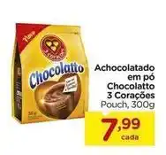 Carrefour 3 corações - achocolatado em pó chocolatto oferta