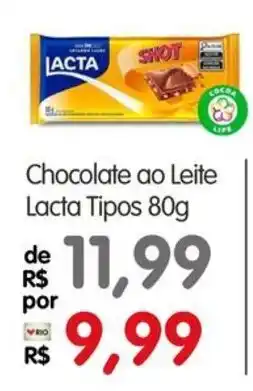 Zona Sul Chocolate ao Leite Lacta Tipos oferta