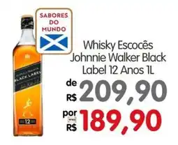 Zona Sul Whisky Escocês Johnnie Walker Black Label 12 Anos 1L oferta