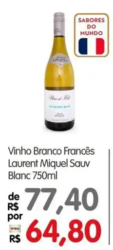 Zona Sul Vinho branco francês laurent miquel sauv blanc oferta
