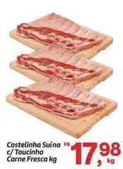 Fort Atacadista Costelinha - suína rs c/toucinho carne fresca oferta