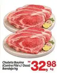 Fort Atacadista Bovina - chuleta bouina (contra filé c/ osso) bandeja oferta