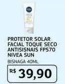 Assaí Atacadista Nivea sun - protetor solar facial toque seco antisisnais fps70 oferta