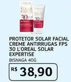 Assaí Atacadista L'oréal - protetor solar facial creme antirrugas fps 30 solar expertise oferta