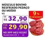 Assaí Atacadista Bovino - músculo bovino resfriado pedaço ou moido oferta