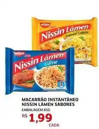 Assaí Atacadista Nissin - macarrão instantâneo lamen sabores oferta