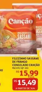 Assaí Atacadista Canção - filezinho sassami de frango congelado oferta