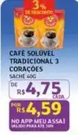Assaí Atacadista 3 corações - cafe soluvel tradicional oferta
