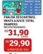 Assaí Atacadista Pampers - fralda descartável pants ajuste total oferta