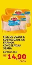 Assaí Atacadista Seara - filé de coxas e sobrecoxas de frango congeladas oferta
