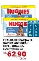 Assaí Atacadista Huggies - fralda descartável rapida absorção hiper oferta