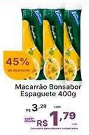 Super Lagoa Macarrão Bonsabor Espaguete oferta