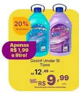 Super Lagoa Desinf Unolar 5l Tipos oferta
