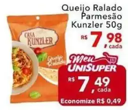 UniSuper Queijo Ralado Parmesão Kunzler oferta